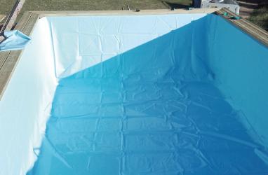 visuel liner pvc bleu