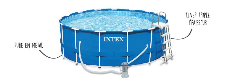 Piscine 4.57 x 1.22 intex facile à installer