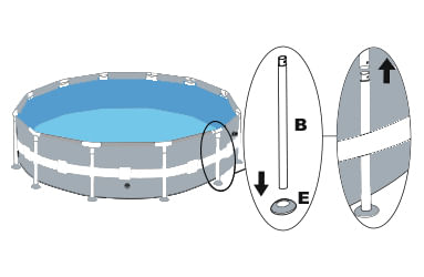 Étape 4 de l'installation de la piscine tubulaire