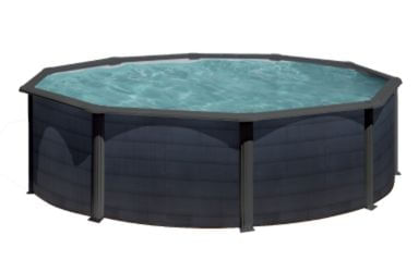 Piscine acier graphite ø4.60m H 1.20m