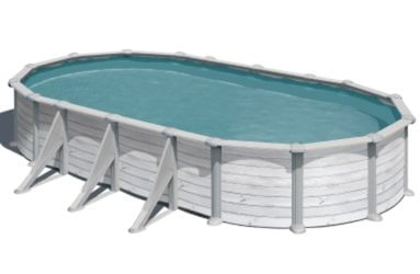 Piscine acier 5 x 3 x 1.20 cérusé