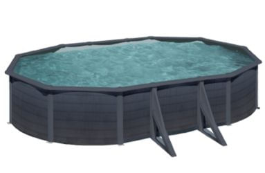 Piscine acier graphite 5 x 3 x 1.20 m