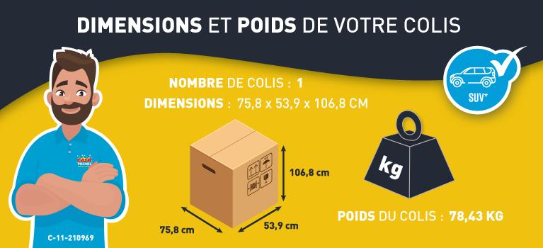 Dimensions et poids du colis