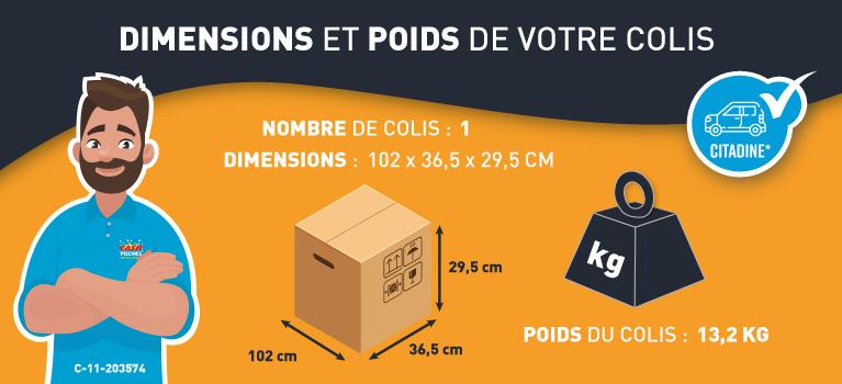 Dimensions et poids du colis