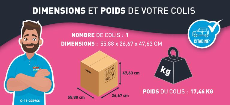 Dimensions et poids de votre colis