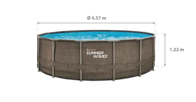 dimensions de la piscine summerwave