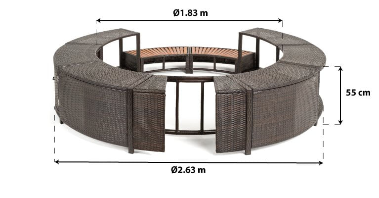 visuel dimensions habillage pour spa gonflable