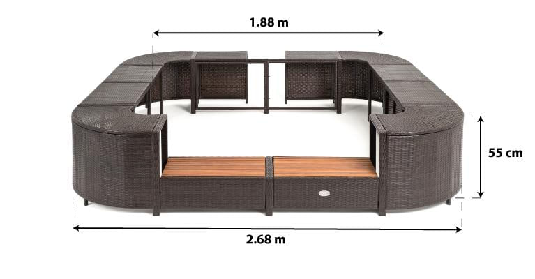 dimensions entourage pour spa gonflable