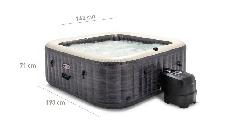 bandeau schéma dimensions spa ardoise 6 places