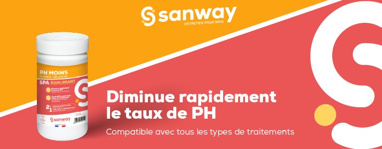 Avantages pH moins spa 1 kg sanway