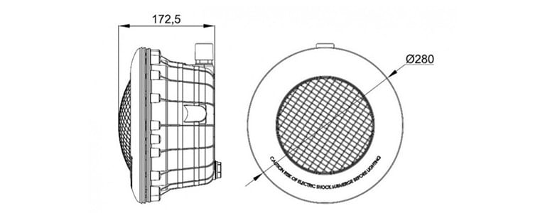 Dimensions du projecteur Stanfor