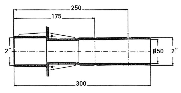 Dimensions de la traversée de paroi