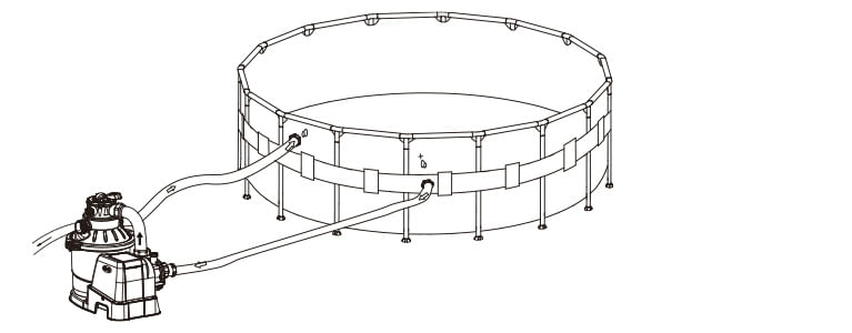 Raccordement groupe de filtration avec piscine Intex