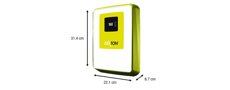 Dimensions de l'électrolyseur Dexton 16/70