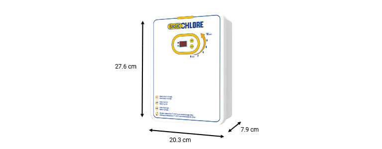 Dimensions électrolyseur basic chlore