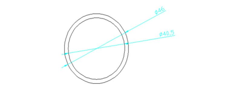 Dimensions tampon échelle