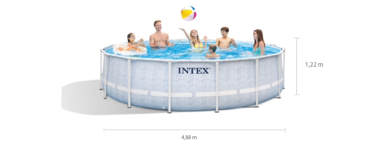 Dimensions de la piscine intex prism chevron