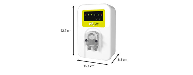 Dimensions du régulateur ph dexton