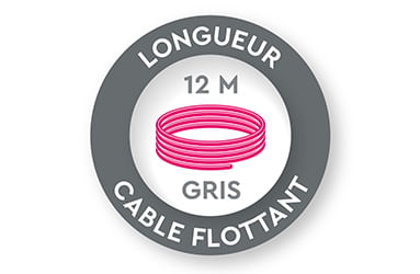 câble flottant gris