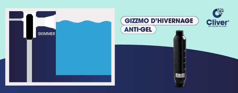 Positionnement gizzmo anti gel piscine