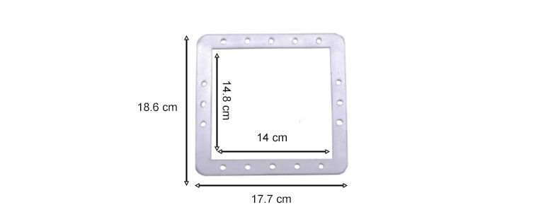 Dimensions du joint double skimmer hors-sol