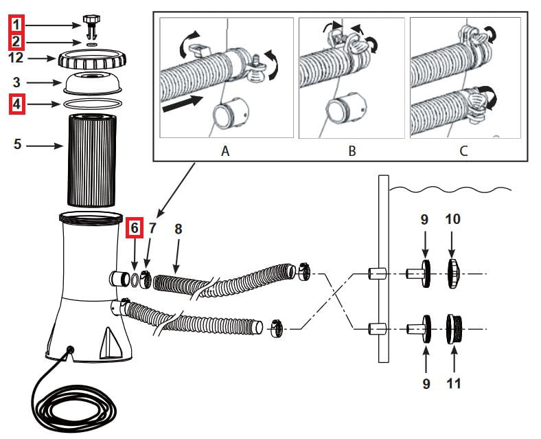 schéma pour épurateur 2m3/h et 3.8m3/h