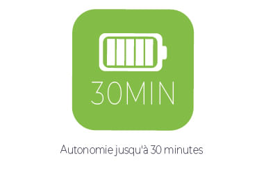 Autonomie jusqu'à 30 minutes