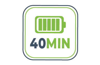 Autonomie de 40 minutes