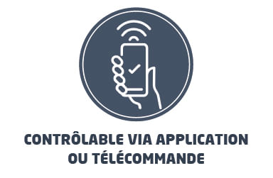 Contrôlable via application ou télécommande