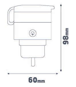 Dimensions de la prise connectée WiFi