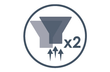 2 filtres : 1 standard et 1 fin