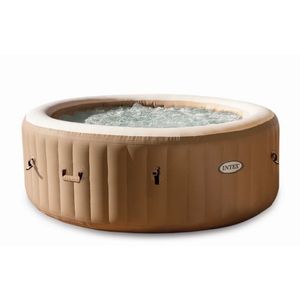 STRUCTURE SPA A BULLES GONFLABLE INTEX ROND BEIGE 4 PLACES - 11842