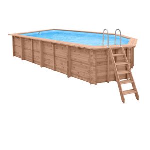 PISCINE BOIS INDIANA 6.70X4.00 H 1.38 LUXE