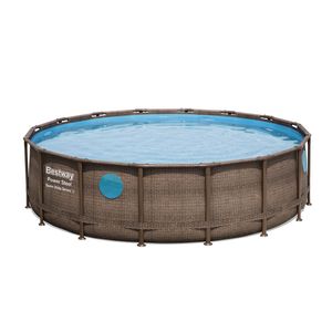 PISCINE BESTWAY POWER STEEL SWIM VISTA RONDE 4,88X1,22 TRESSEE