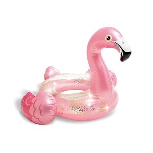 BOUEE GONFLABLE FLAMANT ROSE GLITTER