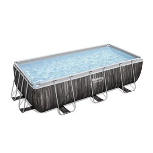 PISCINE BESTWAY POWER STEEL RECTANGULAIRE 4,04X2,01 H 1,00 DECOR MUR