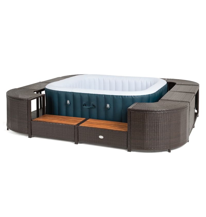 ENTOURAGE-ROTIN-MARRON-SPA-GONFLABLE-188X188CM