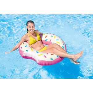 BOUEE GONFLABLE DONUT 107CM ROSE ET BLANCHE INTEX