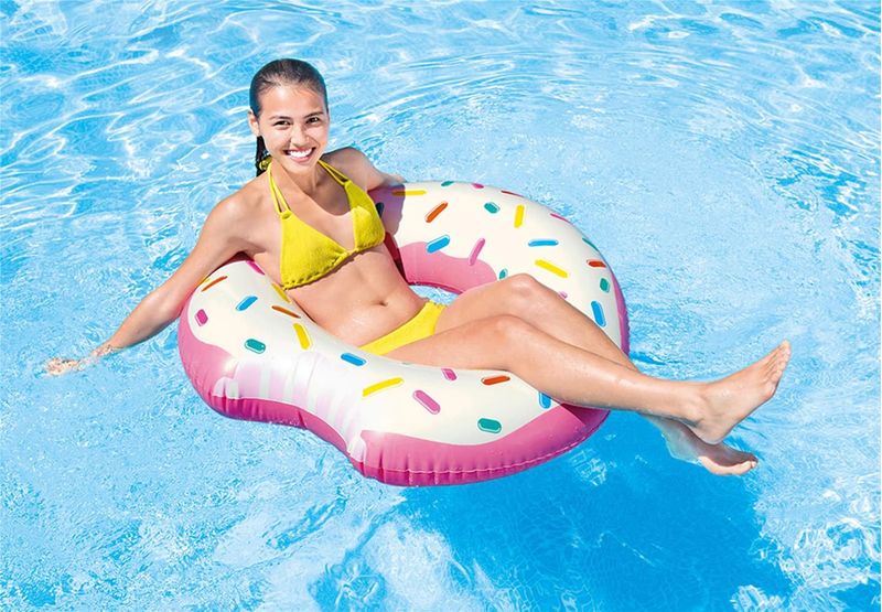 BOUEE-GONFLABLE-DONUT-107CM-ROSE-ET-BLANCHE-INTEX