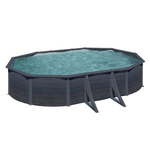 PISCINE ACIER 5,00X3,00 H 1,20 GRAPHITE