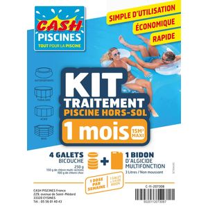 KIT TRAITEMENT PISCINE HORS-SOL 1 MOIS <15M3