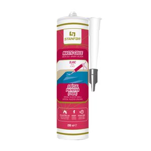 MASTIC COLLE MS BLANC SPÉCIAL POLYESTER 290ML