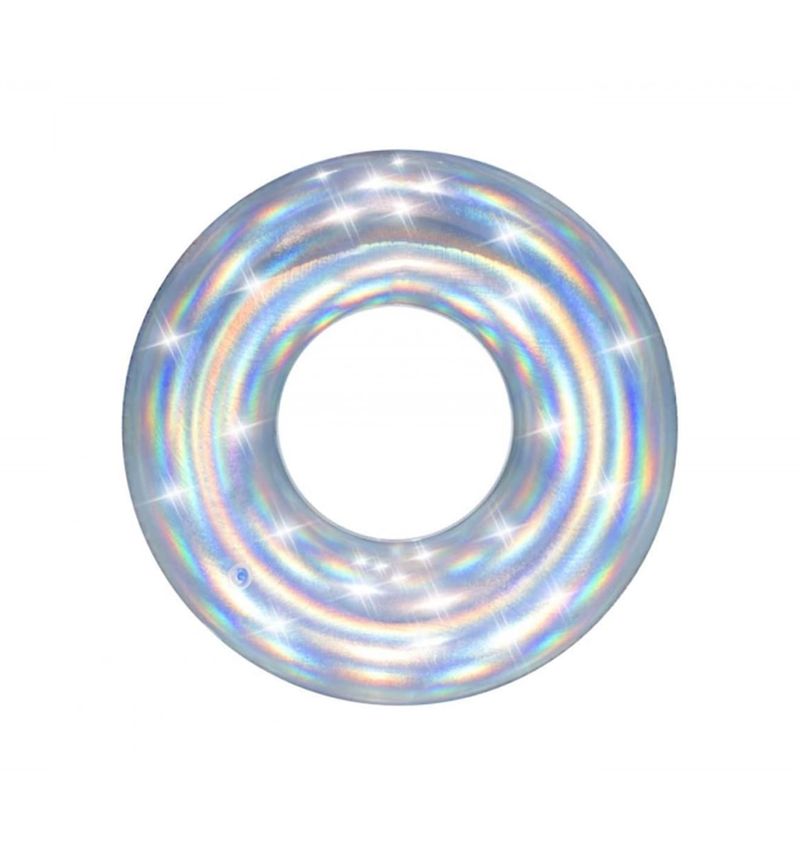 BOUEE-GONFLABLE-RONDE-IRIDESCENTE-ARGENT