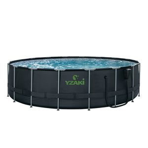 PISCINE YZAKI SANS FILTRATION RONDE 5,49MX1,32M + SKIMMER