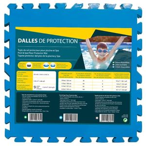 DALLES DE PROTECTION STANDARD BLEU 3,24M²  60 X 60 X 0,8 CM (X9)