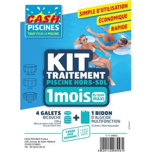 KIT TRAITEMENT PISCINE HORS-SOL 1 MOIS 15-30M3