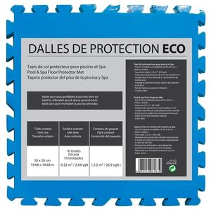 DALLES DE PROTECTION ECO BLEU 2,5M² 50 X 50 X 0,4 CM (X10)