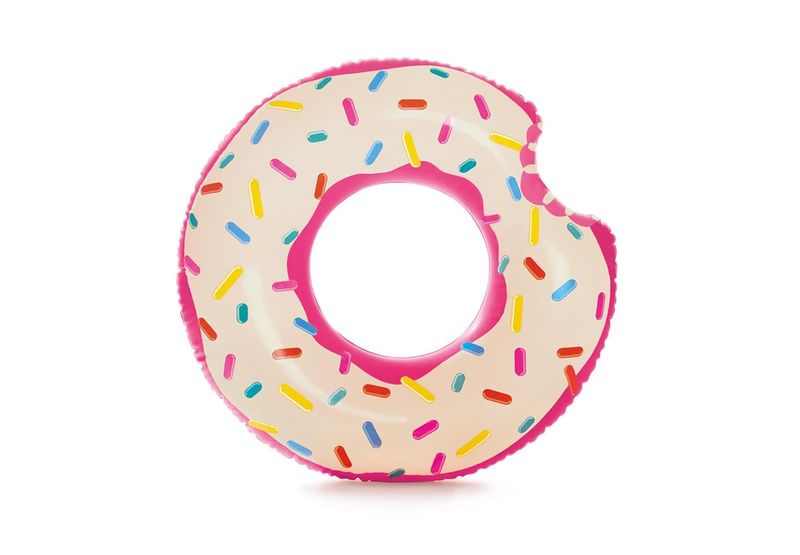 BOUEE-GONFLABLE-DONUT-107CM-ROSE-ET-BLANCHE-INTEX