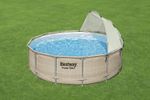 PISCINE-BESTWAY-POWER-STEEL-RONDE-396X107--ROTIN-BEIGE