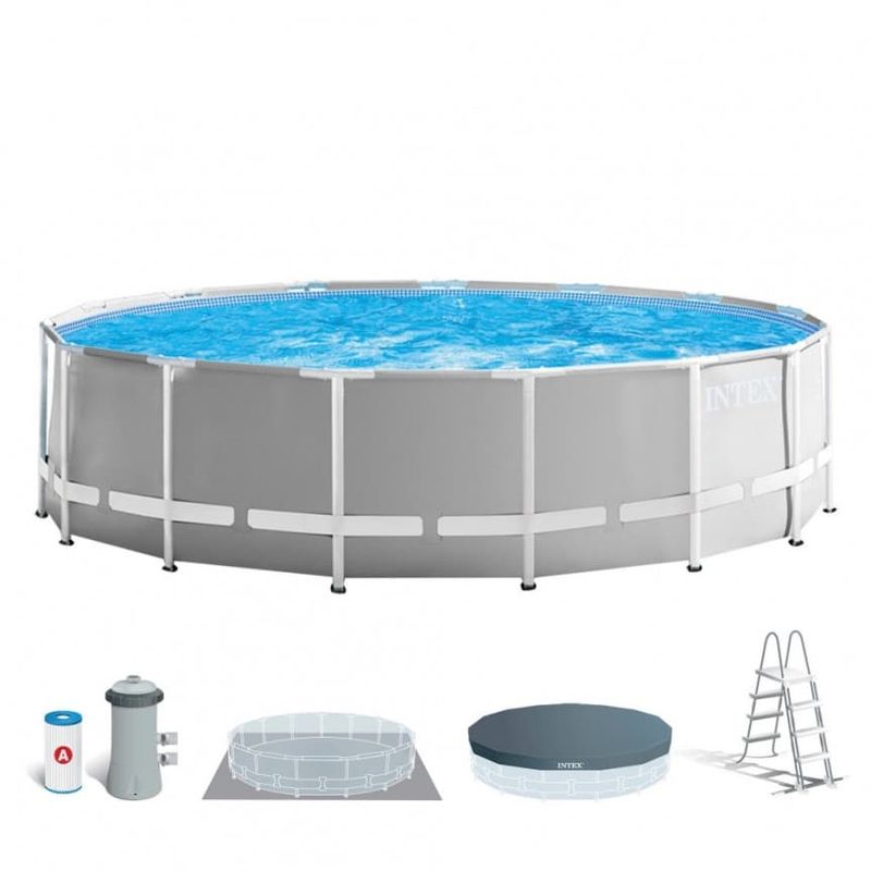 PISCINE-INTEX-PRISM-457X122-GRISE